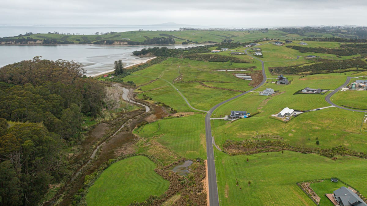 Coastal land at Weiti Bay near Whangaparaoa, site of a stalled 1200 home development now heading to forced sale