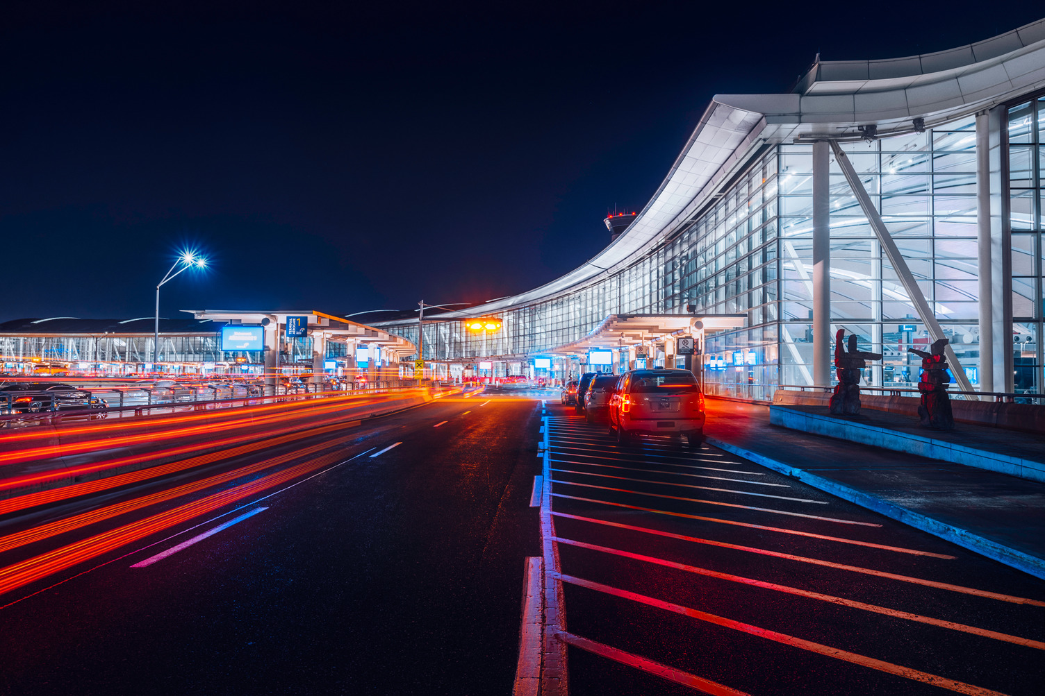 Toronto Pearson Terminal 1 at night