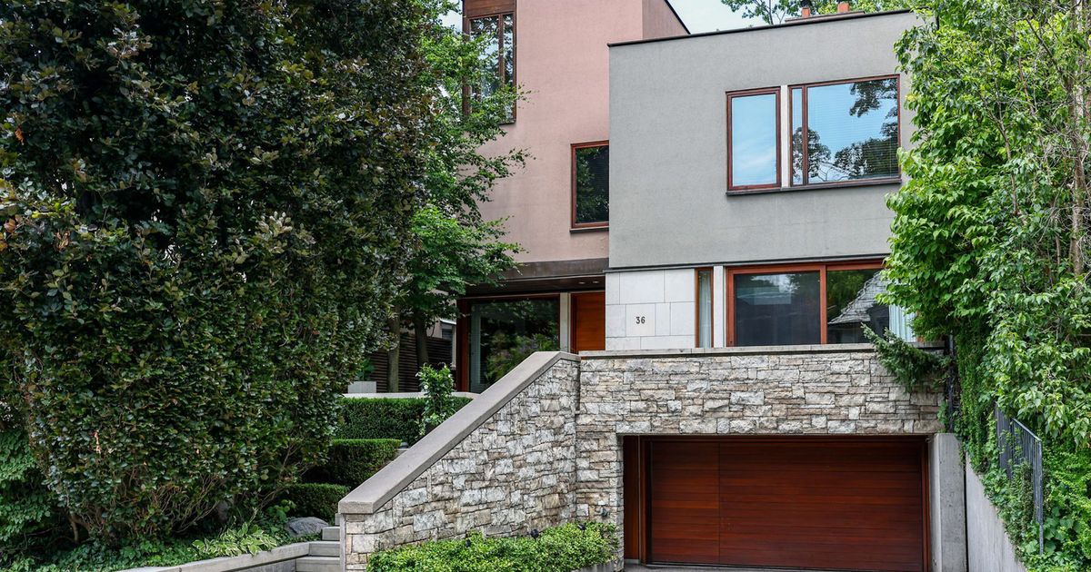 Front entrance of the custom-designed Rosedale residence at 36 Millbank Avenue