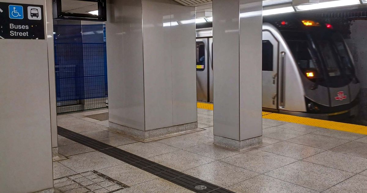 Rendering of the reconfigured Eglinton subway station entrance at Canada Square