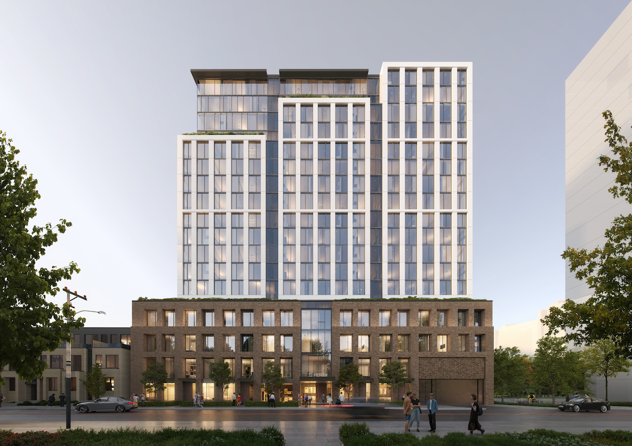An 18-storey purpose-built rental community under development in Toronto's Junction Triangle, supported by geothermal infrastructure