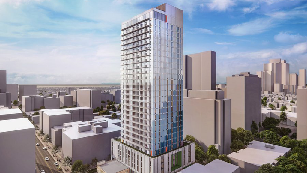Rendering of the Davisville rental housing tower at 140 Merton Street