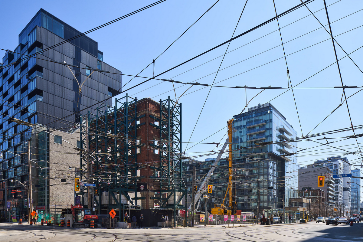 A rendering of a subway-linked Transit-Oriented Community station along the Ontario Line
