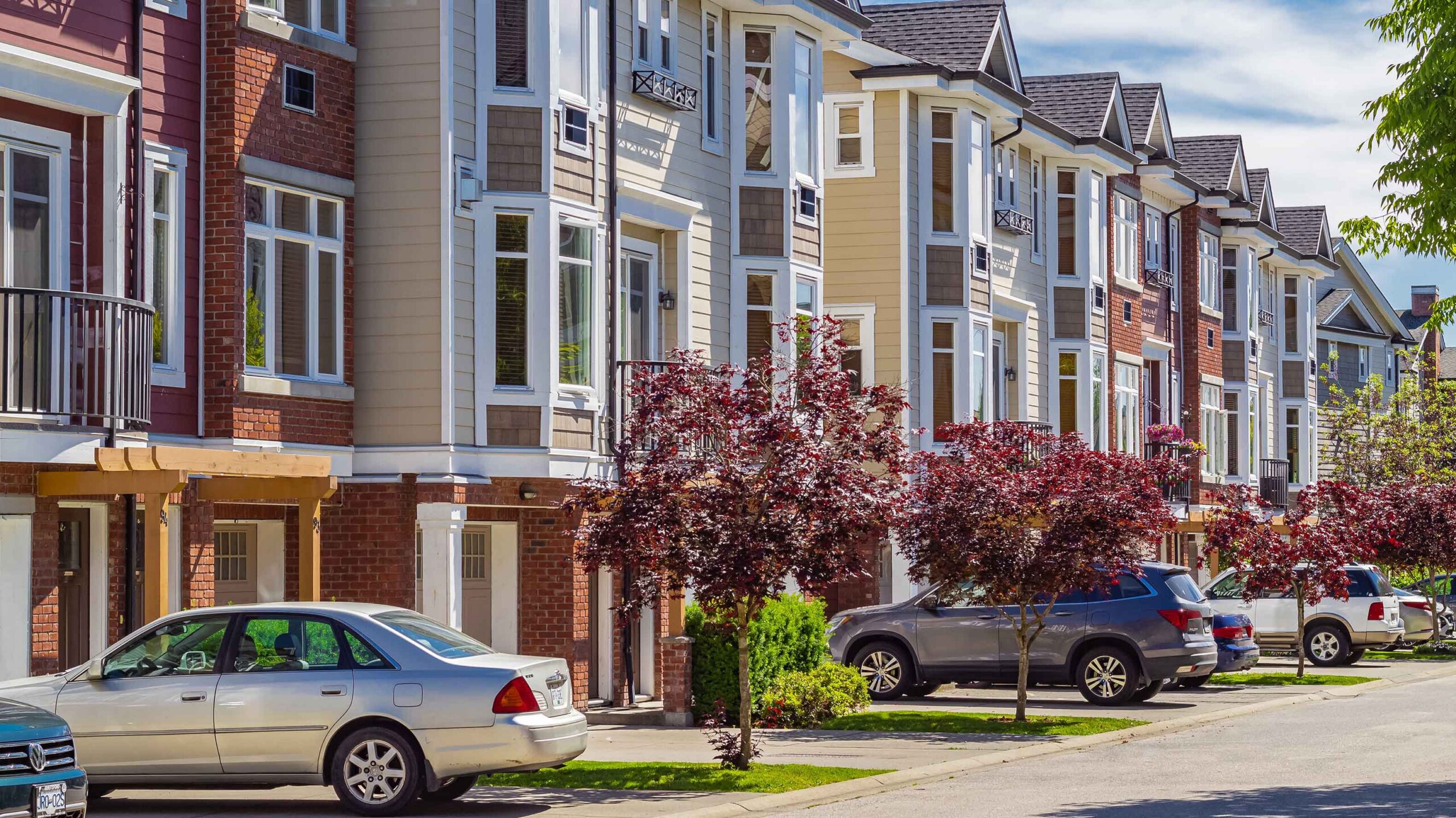 Residential homes in a Canadian city rental market