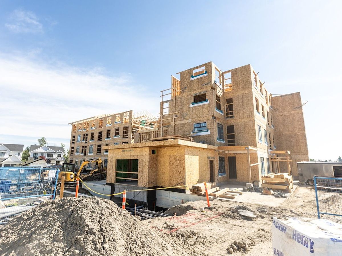 New residential construction site representing development activity affected by municipal fees