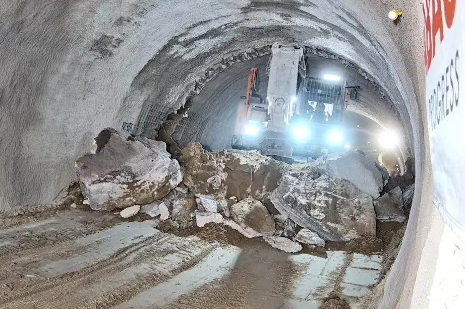 Tunnel boring work on the Eglinton Crosstown West extension in Toronto