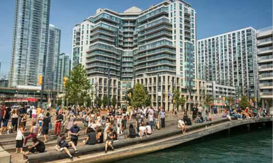 Canadian condo towers reflecting a cooling summer housing market
