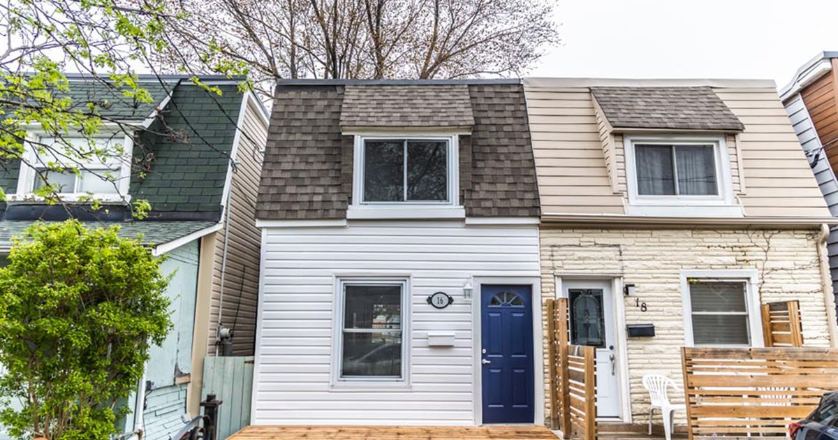 Renovated Danforth East house exterior in Toronto