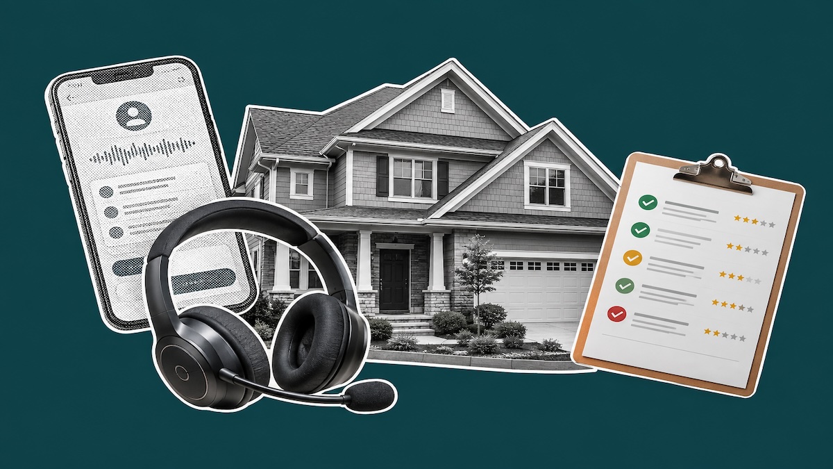 Real estate agent practicing a prospecting call with an AI training tool