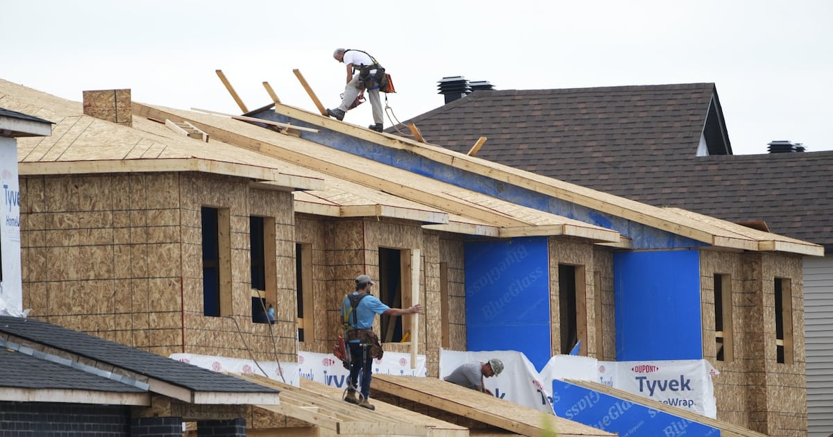 Housing construction site reflecting Canada's shifting starts data