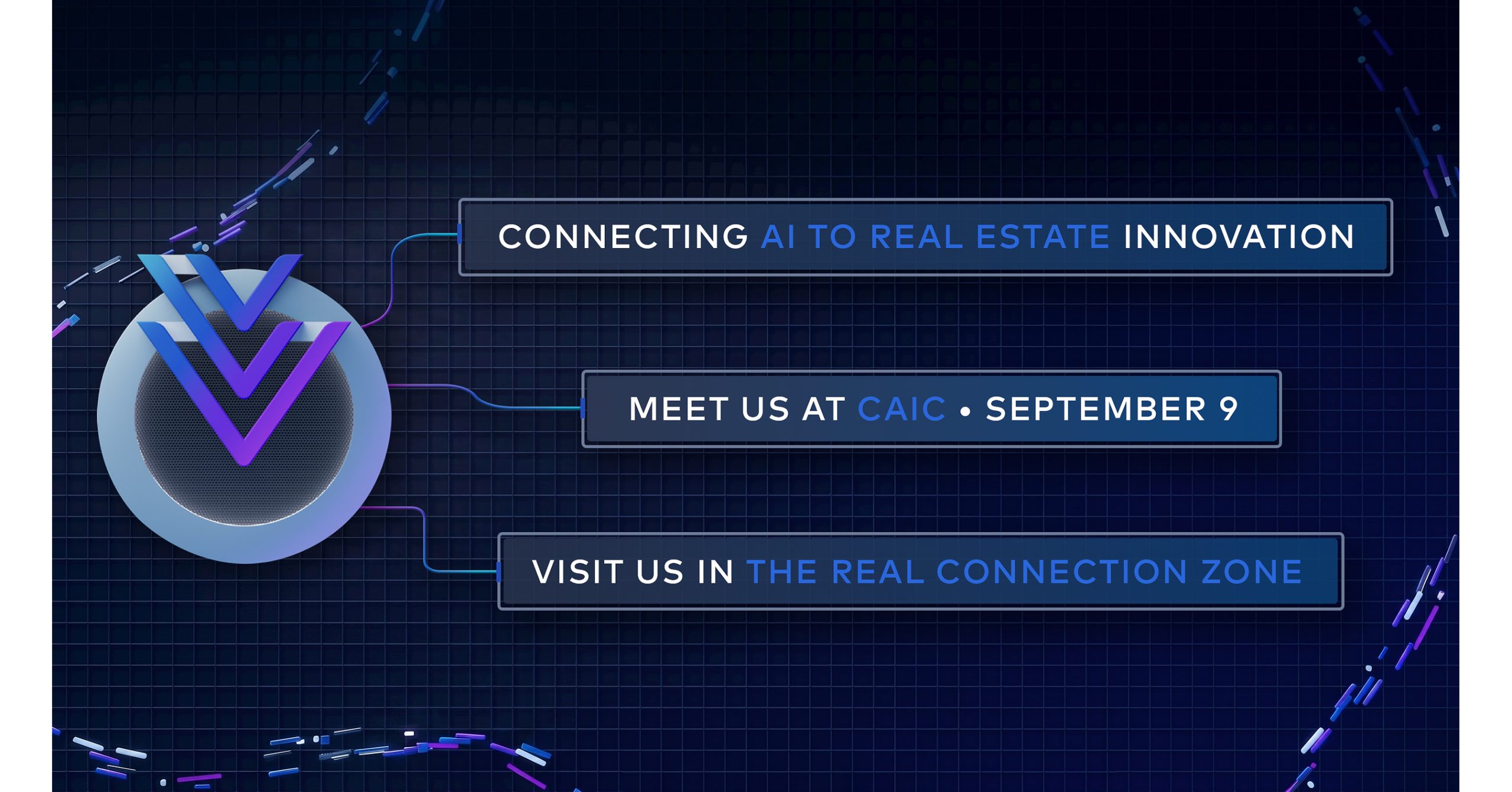 Yardi Virtuoso logo with connected nodes representing AI connectivity in real estate operations