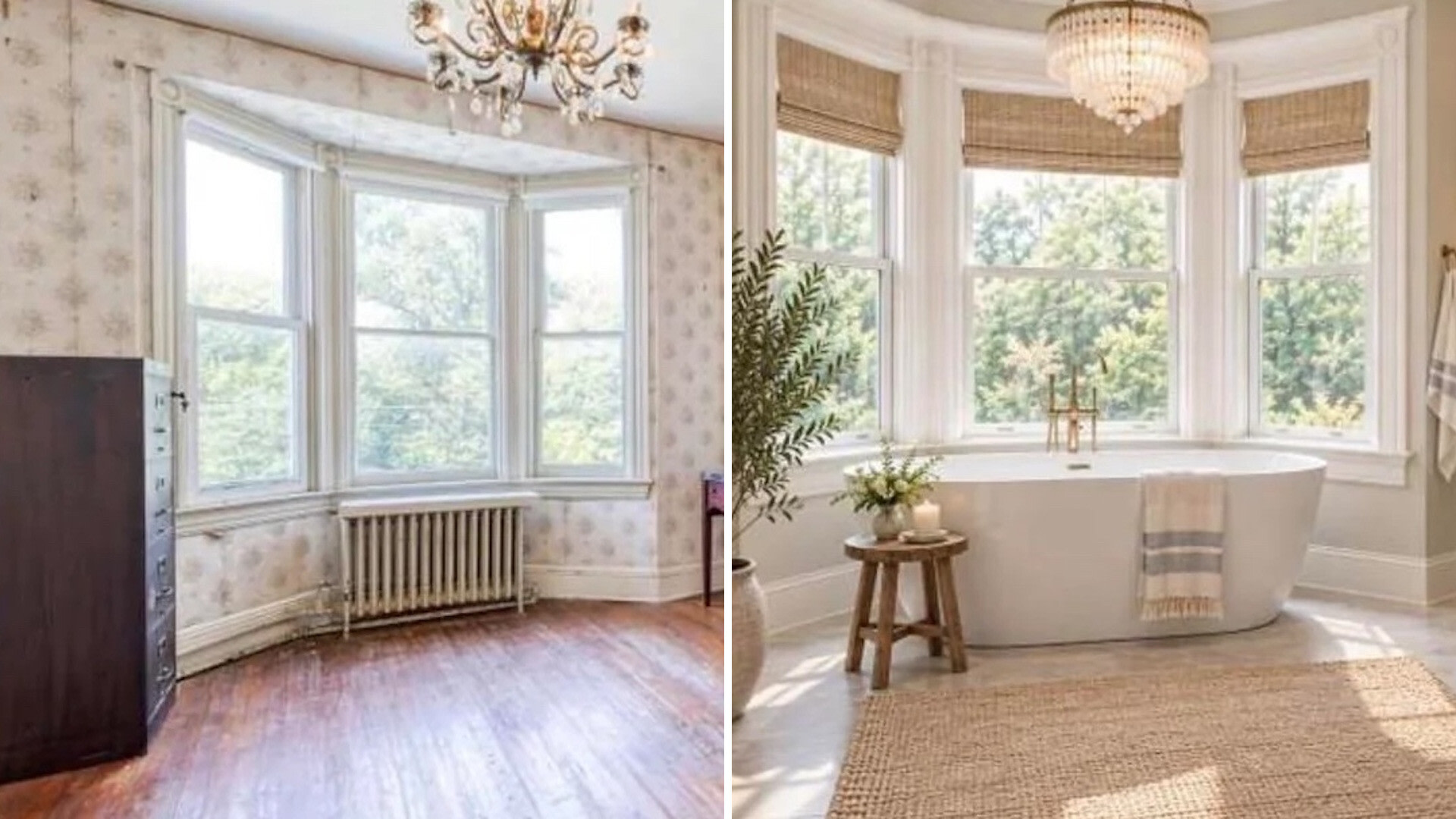 AI-altered real estate listing photo showing an unrealistic staged renovation