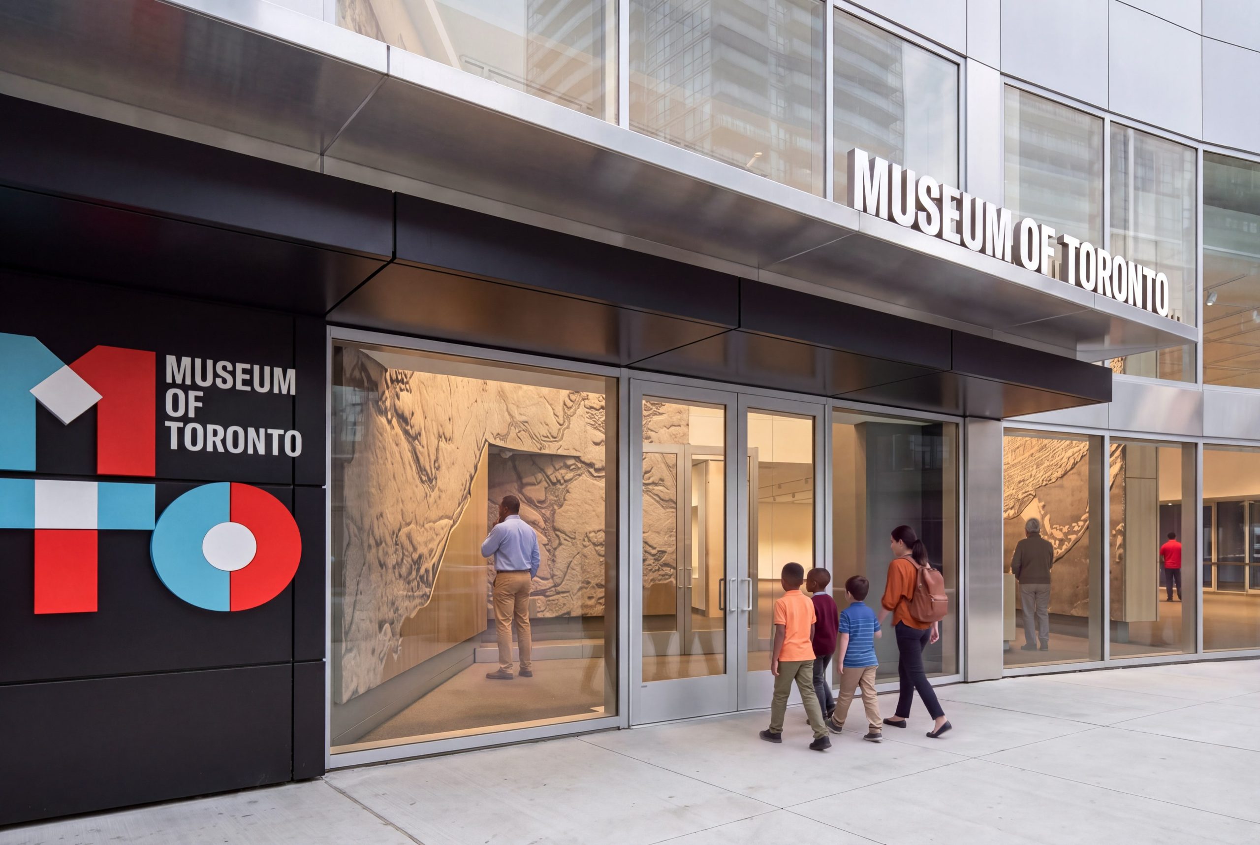 Rendering of Museum of Toronto, designed by Superkül, inside a former bank building
